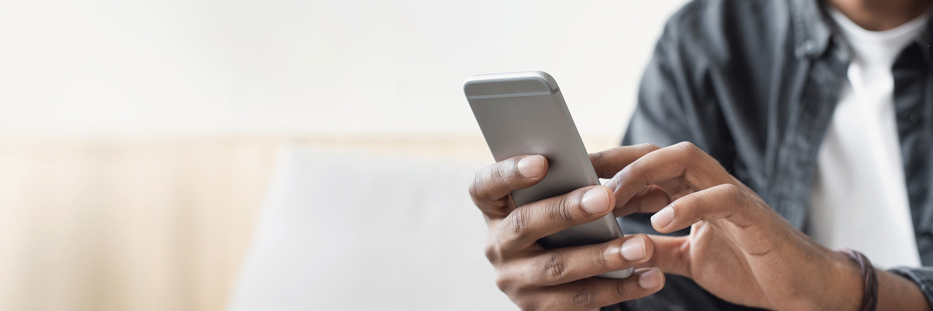 A person looking at their phone