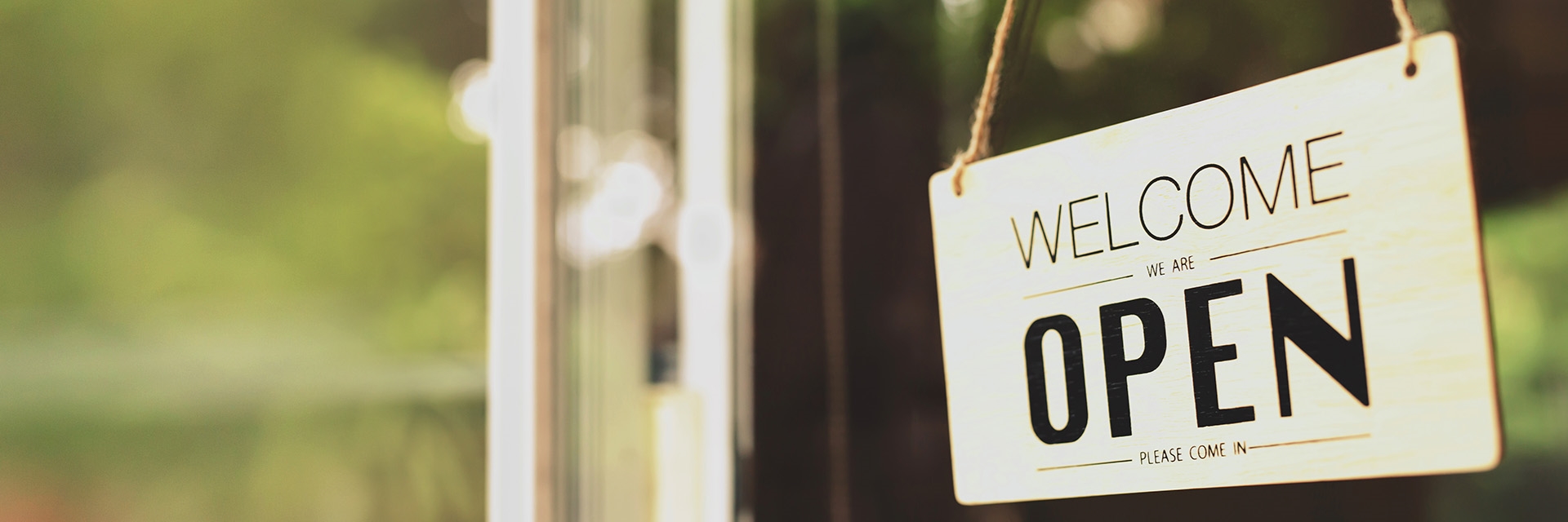 An open sign